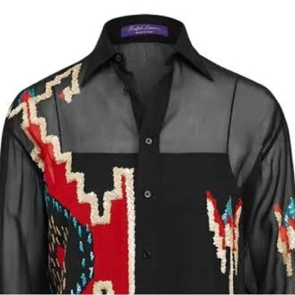 Ralph Lauren Collection Antonella Geometric
Beaded Blouse - Picture 9 of 17